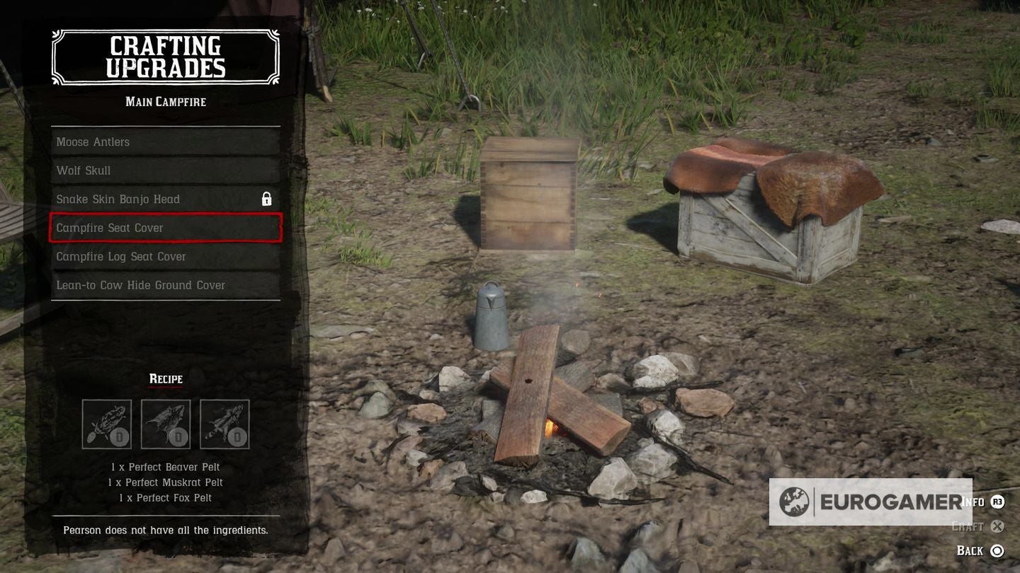 Red Dead Redemption 2 camp upgrades list, how to get Leather Working Tools